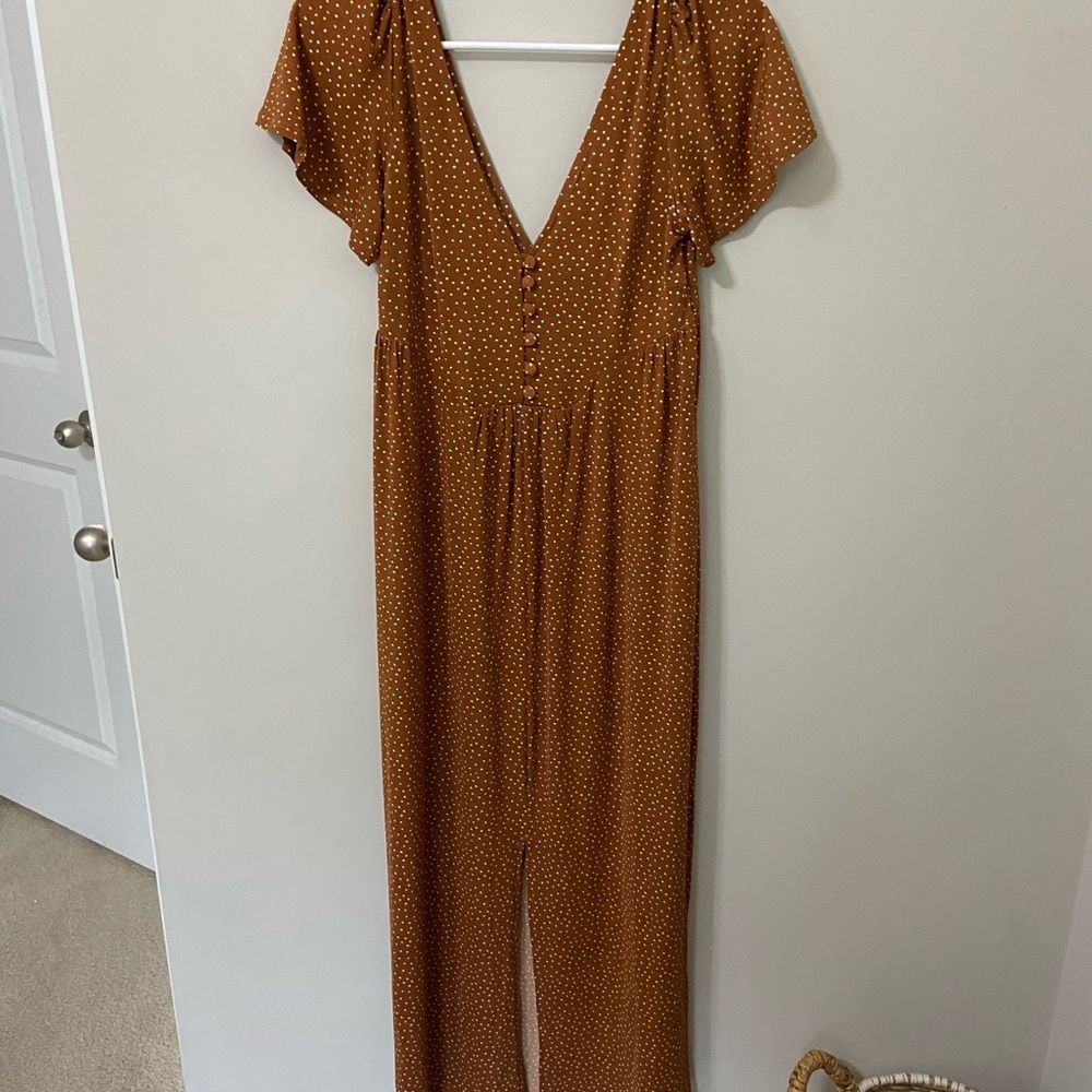 Polka dot midi dress